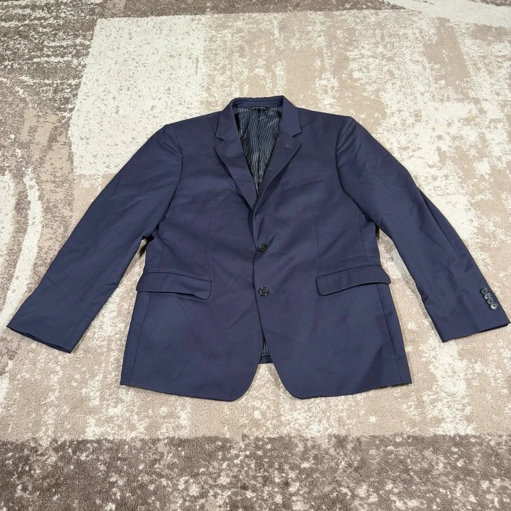 Banana Republic Blazer 42S Blue Marzotto Super 120'S Standard Fit Suit Jacket